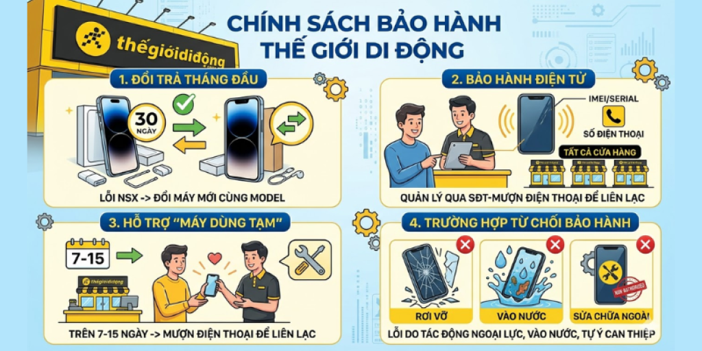 chính sách bảo hành của Thế giới di động